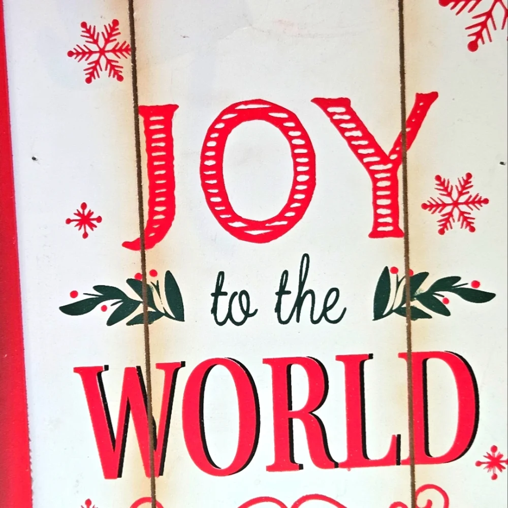 Christmas Holliday Joy to the World 3D Sleigh Wreth